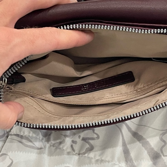 Nine West Plum Colored Silver Studded‎ Crossbody 6.5x8.75” - Picture 2 of 8